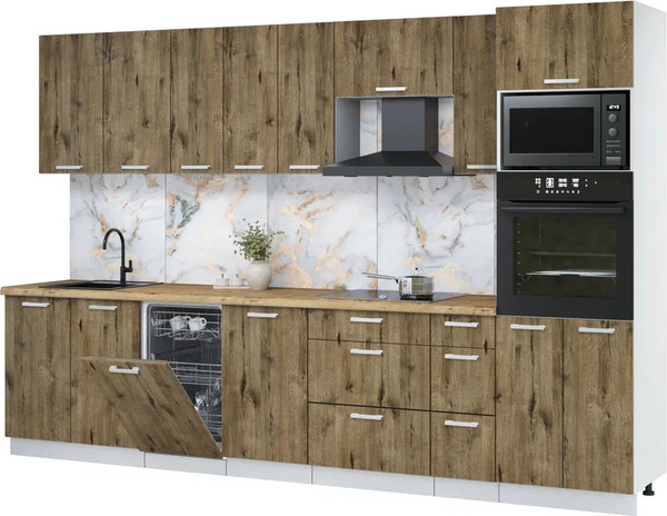 Кухонный гарнитур Интерлиния Мила Лайт 3.2-ПМ3  - фото