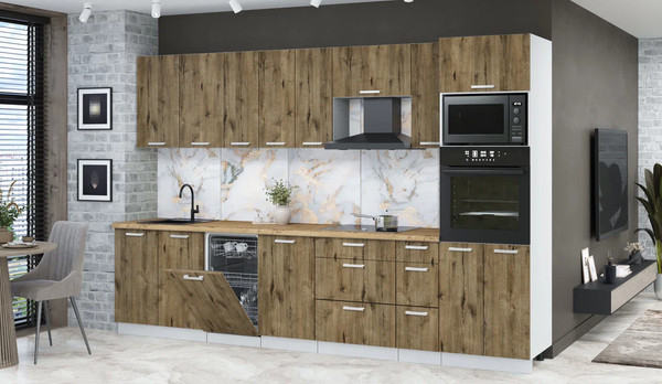 Кухонный гарнитур Интерлиния Мила Лайт 3.2-ПМ3 