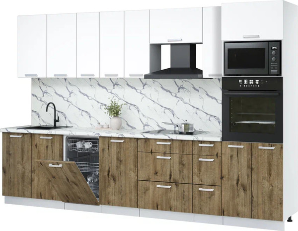 Кухонный гарнитур Интерлиния Мила Лайт 3.2-ПМ3  - фото