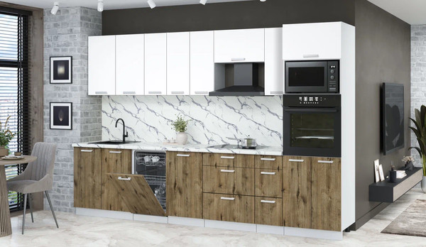 Кухонный гарнитур Интерлиния Мила Лайт 3.2-ПМ3 