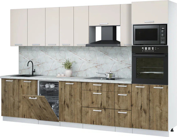 Кухонный гарнитур Интерлиния Мила Лайт 3.2-ПМ3 - фото