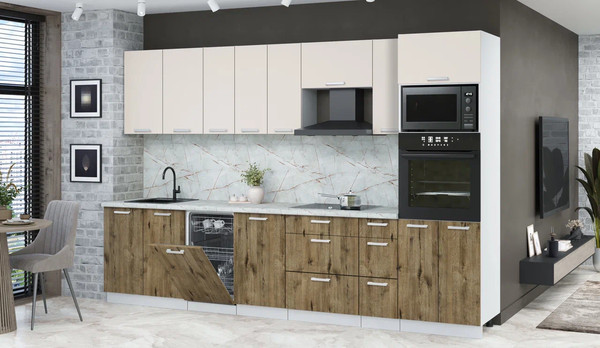 Кухонный гарнитур Интерлиния Мила Лайт 3.2-ПМ3