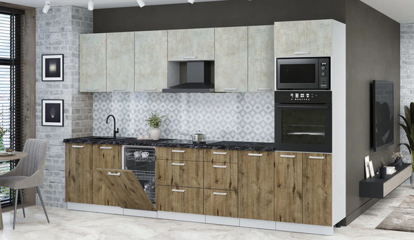 Кухонный гарнитур Интерлиния Мила Лайт 3.2-ПМ3