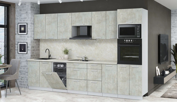 Кухонный гарнитур Интерлиния Мила Лайт 3.25-ПМ3 