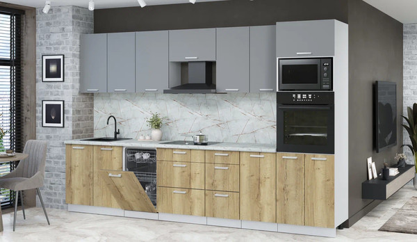 Кухонный гарнитур Интерлиния Мила Лайт 3.25-ПМ3 