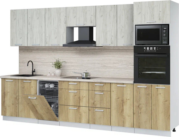 Кухонный гарнитур Интерлиния Мила Лайт 3.25-ПМ3  - фото