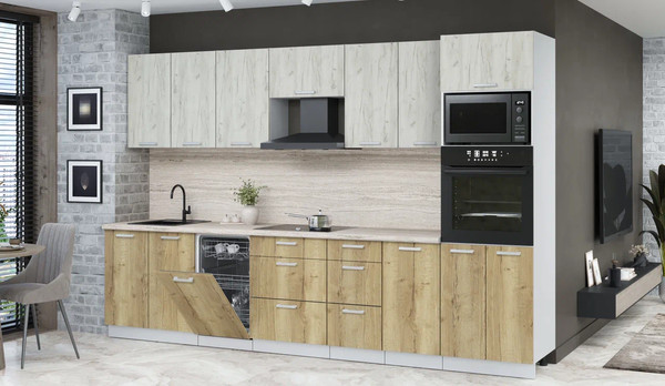 Кухонный гарнитур Интерлиния Мила Лайт 3.25-ПМ3 