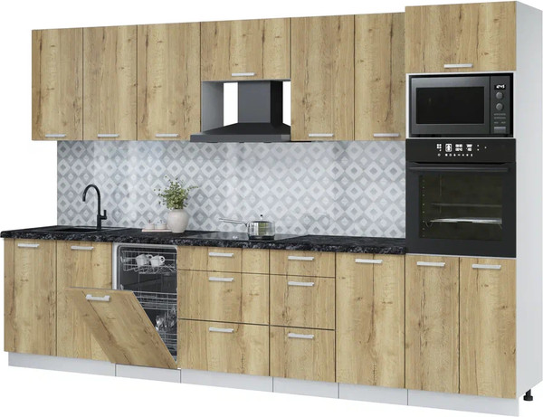 Кухонный гарнитур Интерлиния Мила Лайт 3.25-ПМ3  - фото