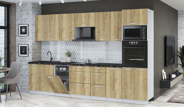 Кухонный гарнитур Интерлиния Мила Лайт 3.25-ПМ3 