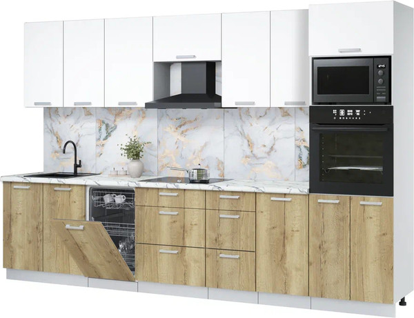 Кухонный гарнитур Интерлиния Мила Лайт 3.25-ПМ3  - фото