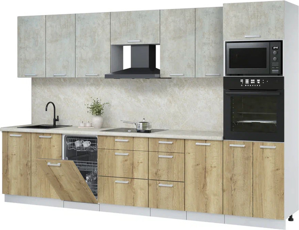 Кухонный гарнитур Интерлиния Мила Лайт 3.25-ПМ3  - фото