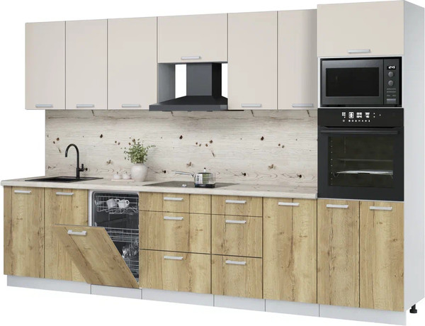 Кухонный гарнитур Интерлиния Мила Лайт 3.25-ПМ3  - фото