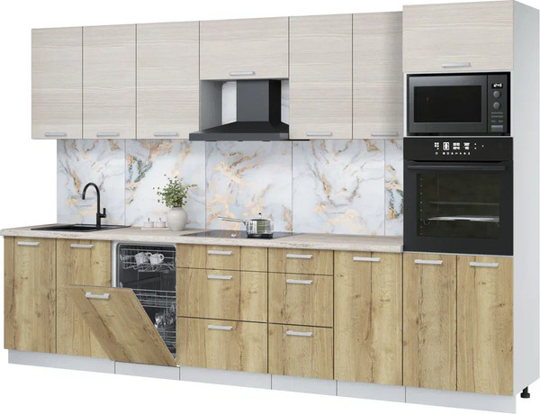 Кухонный гарнитур Интерлиния Мила Лайт 3.25-ПМ3 - фото