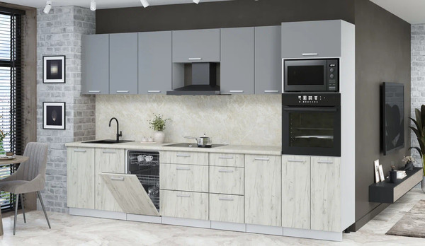 Кухонный гарнитур Интерлиния Мила Лайт 3.25-ПМ3 