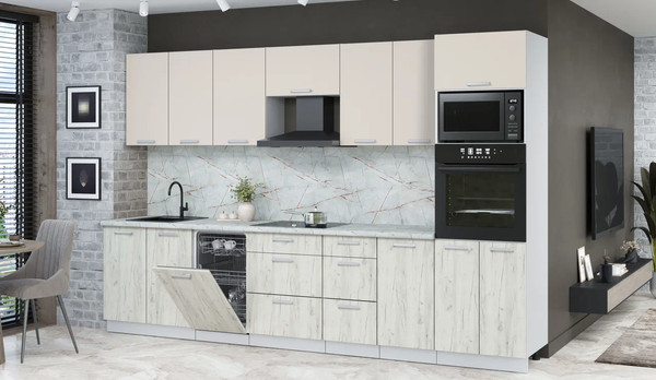 Кухонный гарнитур Интерлиния Мила Лайт 3.25-ПМ3 