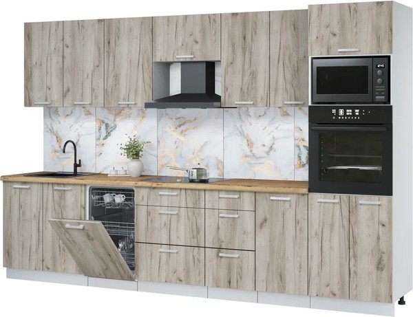 Кухонный гарнитур Интерлиния Мила Лайт 3.25-ПМ3  - фото