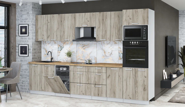 Кухонный гарнитур Интерлиния Мила Лайт 3.25-ПМ3 