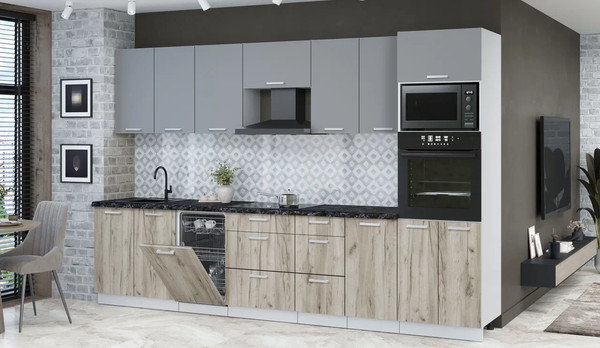 Кухонный гарнитур Интерлиния Мила Лайт 3.25-ПМ3 