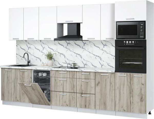 Кухонный гарнитур Интерлиния Мила Лайт 3.25-ПМ3  - фото