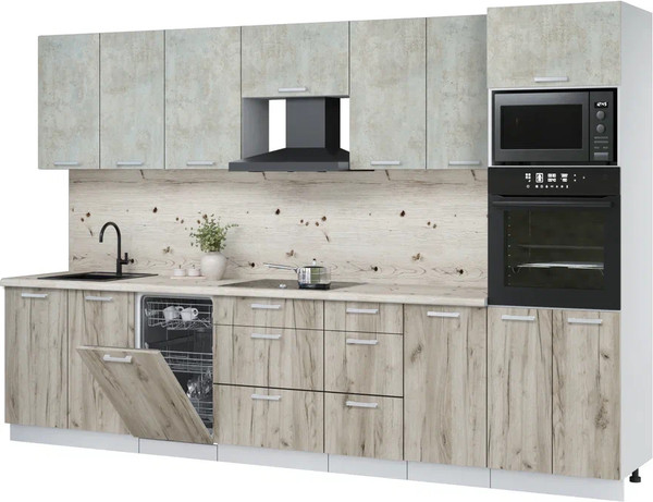 Кухонный гарнитур Интерлиния Мила Лайт 3.25-ПМ3  - фото