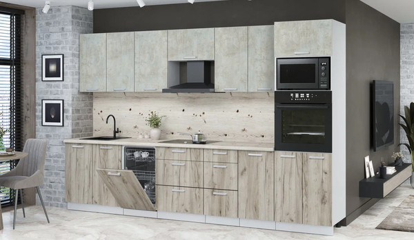 Кухонный гарнитур Интерлиния Мила Лайт 3.25-ПМ3 