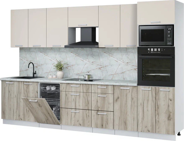 Кухонный гарнитур Интерлиния Мила Лайт 3.25-ПМ3  - фото