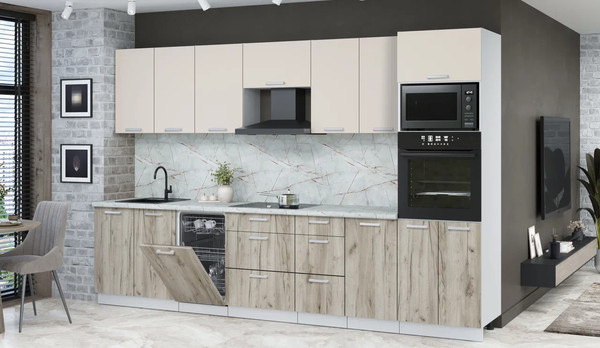 Кухонный гарнитур Интерлиния Мила Лайт 3.25-ПМ3 