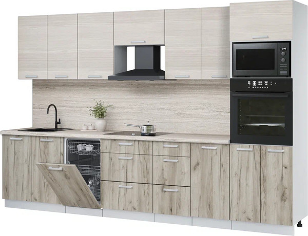 Кухонный гарнитур Интерлиния Мила Лайт 3.25-ПМ3  - фото