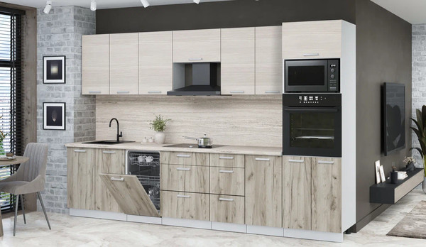 Кухонный гарнитур Интерлиния Мила Лайт 3.25-ПМ3 