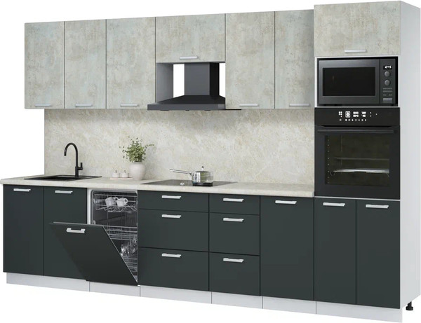 Кухонный гарнитур Интерлиния Мила Лайт 3.25-ПМ3  - фото