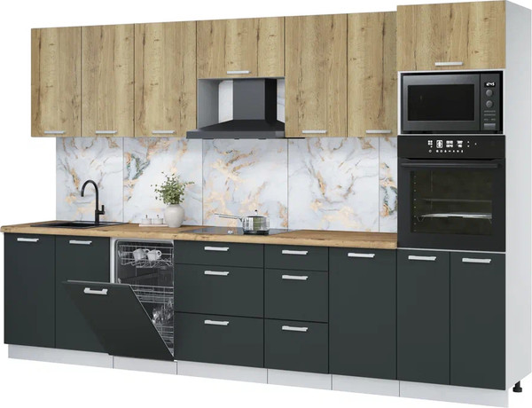 Кухонный гарнитур Интерлиния Мила Лайт 3.25-ПМ3  - фото