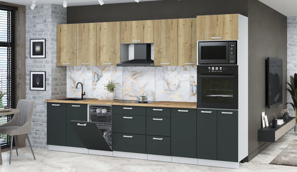 Кухонный гарнитур Интерлиния Мила Лайт 3.25-ПМ3 