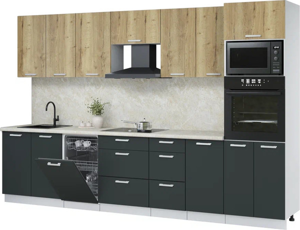 Кухонный гарнитур Интерлиния Мила Лайт 3.25-ПМ3  - фото