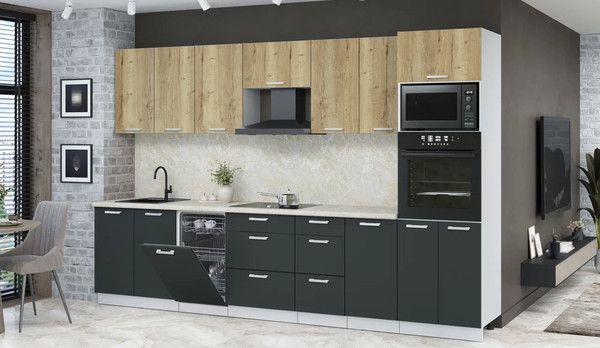 Кухонный гарнитур Интерлиния Мила Лайт 3.25-ПМ3 