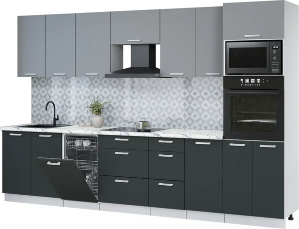 Кухонный гарнитур Интерлиния Мила Лайт 3.25-ПМ3  - фото