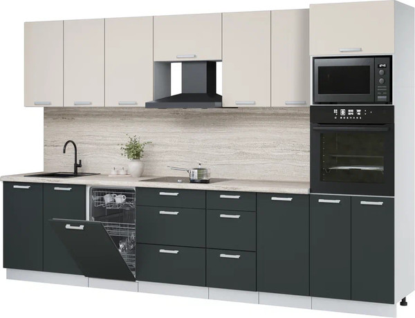 Кухонный гарнитур Интерлиния Мила Лайт 3.25-ПМ3  - фото