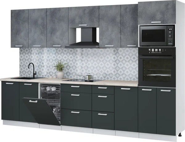 Кухонный гарнитур Интерлиния Мила Лайт 3.25-ПМ3  - фото