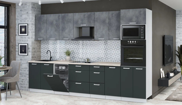 Кухонный гарнитур Интерлиния Мила Лайт 3.25-ПМ3 