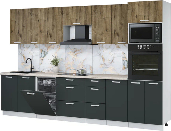 Кухонный гарнитур Интерлиния Мила Лайт 3.25-ПМ3  - фото