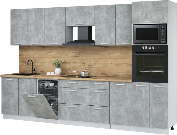 Кухонный гарнитур Интерлиния Мила Лайт 3.25-ПМ3  - фото