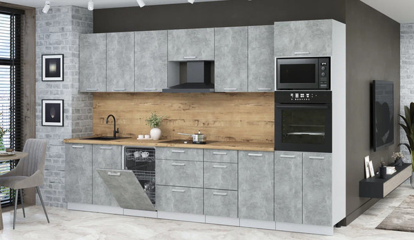 Кухонный гарнитур Интерлиния Мила Лайт 3.25-ПМ3 