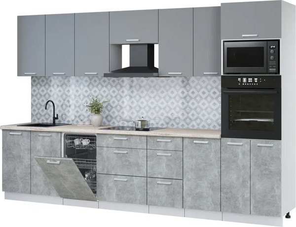 Кухонный гарнитур Интерлиния Мила Лайт 3.25-ПМ3 - фото