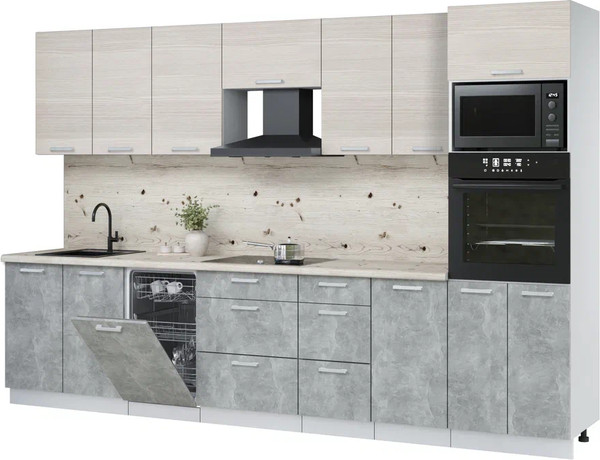 Кухонный гарнитур Интерлиния Мила Лайт 3.25-ПМ3  - фото