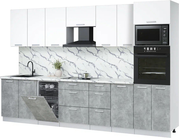 Кухонный гарнитур Интерлиния Мила Лайт 3.25-ПМ3  - фото