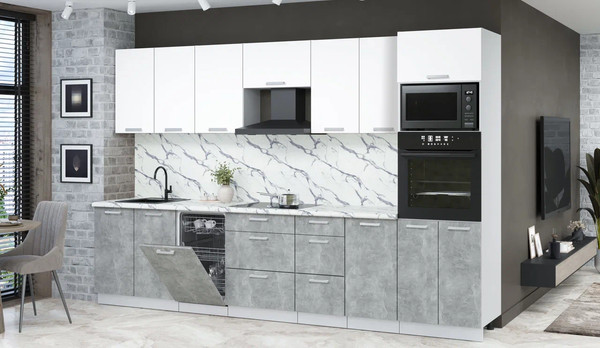 Кухонный гарнитур Интерлиния Мила Лайт 3.25-ПМ3 