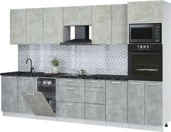 Кухонный гарнитур Интерлиния Мила Лайт 3.25-ПМ3  - фото