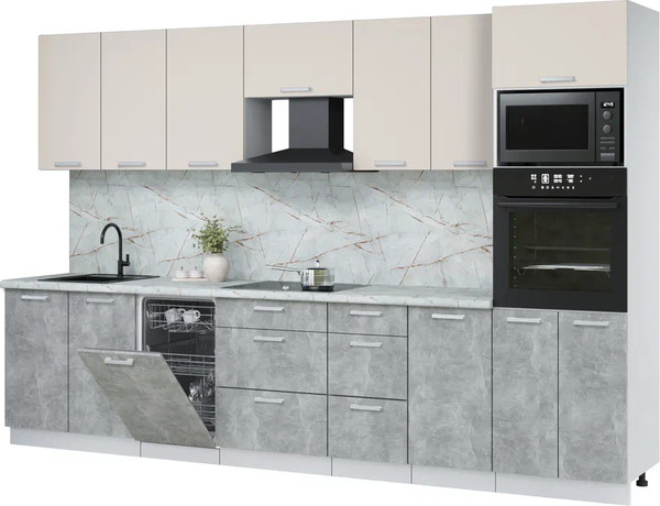 Кухонный гарнитур Интерлиния Мила Лайт 3.25-ПМ3  - фото