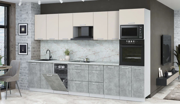 Кухонный гарнитур Интерлиния Мила Лайт 3.25-ПМ3 