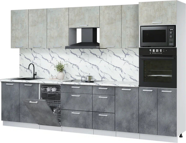 Кухонный гарнитур Интерлиния Мила Лайт 3.25-ПМ3  - фото