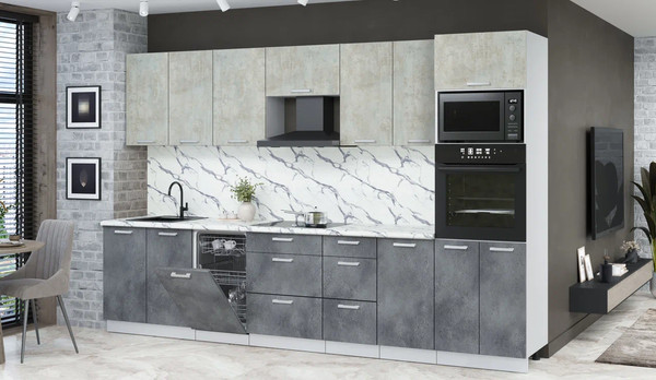 Кухонный гарнитур Интерлиния Мила Лайт 3.25-ПМ3 